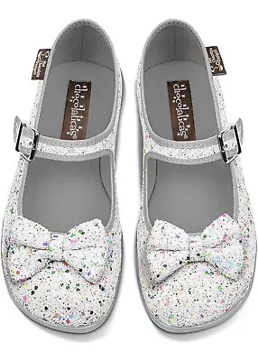 Hot Chocolate Design Chocolaticas Glitter Cake Mary Jane Flats Shoes Sz 35 US 5 • $80.95