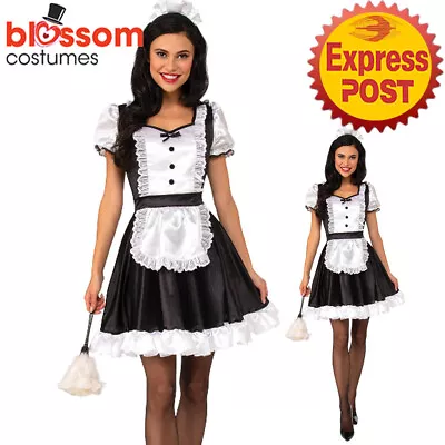 CA1386 Classic French Maid Outfit Fancy Party Dress Costume Bucks Hens Uniform • $36.35