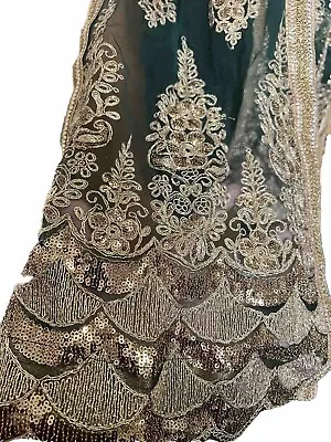 Fancy Tailormade Long Net Open Shirt And Trouser Suit Indian/Pakistani Dress • £49.99