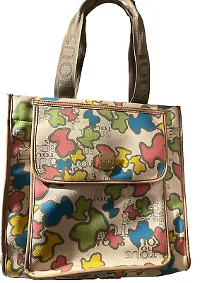TOUS KAOS Large TOTE/ Carry All  Shopping Bag Multi  Color Unique Italian Design • $39.99