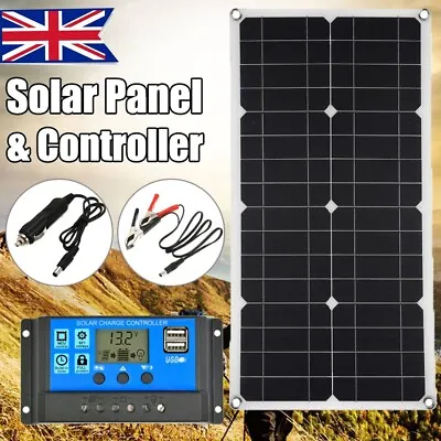 £23.49 • Buy Portable Solar Panel Kit Battery Charger Kit For Car RV Van Boat Caravan Camping