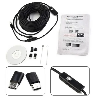 50 FT Pipe Inspection Camera USB Endoscope Video Sewer Drain Cleaner Water-proof • $36.94