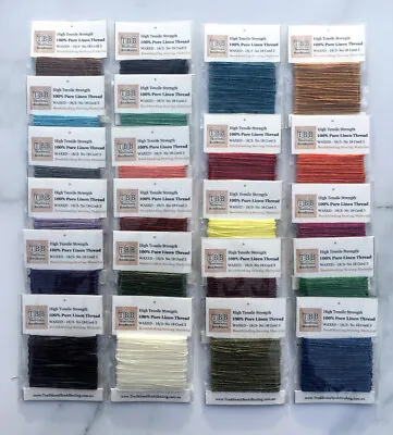 $97.59 • Buy Set Of 22 Colours With A Clear Box- 100% Pure Linen Thread- Waxed- 18/3- 10% OFF