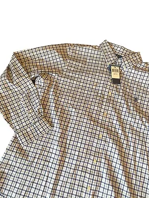 Men Polo Ralph Lauren Pony Plaid Check Long Sleeves Classic Fit Dress Shirt 2XLT • $34.99