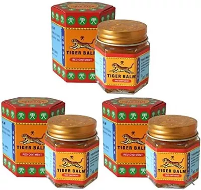 3x Tiger Balm Red Relief Massage Herbal Pain Relief Ointment 30g • $29.19