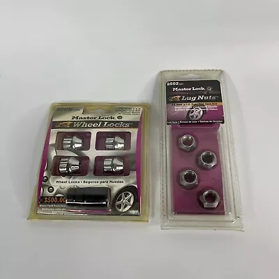 New! Master Lock Chrome Lug Nuts And Master Lock Wheel Locks Brand New • $28.49