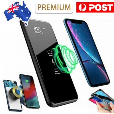 $28.89 • Buy 20000mAh Wireless Power Bank Fast Charging 2USB Portable Battery Charger AU