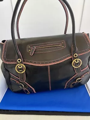 RAFE New York HANDBAG Pink And Black Leather Pre-Owned Very Good Cond L@@K L@@K! • $24