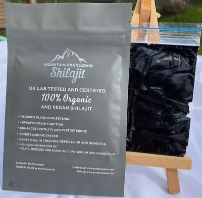 TESTED UNDILUTED SEMI-SOLID HIMALAYAN SHILAJIT-Fulvic Acid & Potent Minerals 15G • £11.99