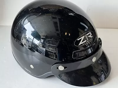 Z1R Open Face Street Motorcycle Helmet~ZRP-2 Black Size Large With Visor • $24.95