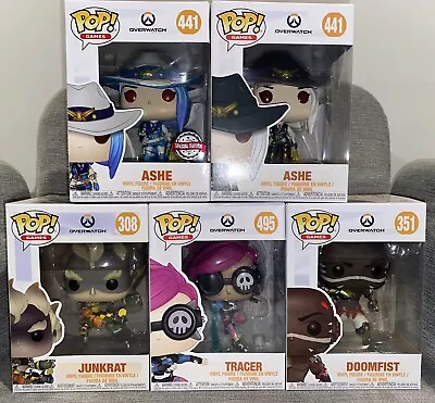 $44.99 • Buy Funko Pop Games Overwatch Bundle 495 441 351 308 Ashe Junkrat Tracer Doomfist