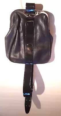 L.A.M.B. By Gwen Stefani Black 100% Leather Back Pack Shoulder Bag Large Strap • $120.69