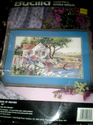 Vintage Country House/Scenery Design Cross Stitch Kit By Bucilla 1992 • $18