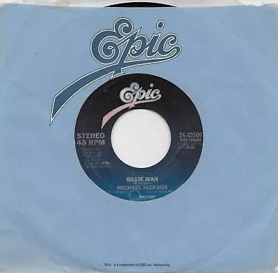 MICHAEL JACKSON  Billie Jean / Can't Get Outta The Rain  45 From THRILLER • $9.99