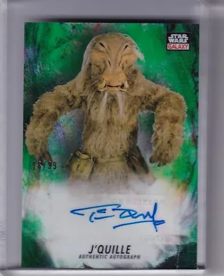 £12.34 • Buy 2021 Topps Star Wars #ga-td J'quille Autograph Green 16/99 B312