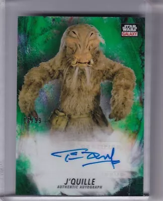 2021 Topps Star Wars #ga-td J'quille Autograph Green 16/99 B312 • £12.32