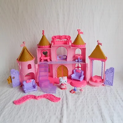 Sanrio Hello Kitty Fairy Tale Castle Blue Box 2014 Pink House 1 Figure • £28