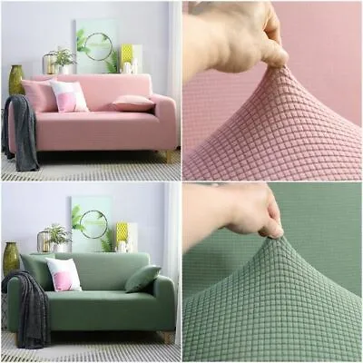 $11 • Buy Pink Stretch Sofa Couch Cover Lounge Seat Slipcover Protectors 1 2 3 4 Seater Au