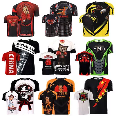 MMA Combat Training Suit Boxing Mixed Martial Arts Sports Team Quick Dry T-Shirt • $43.08