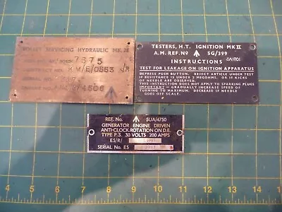 MOD & AM Aviation Aeroplane Related Parts Name Plate Plaques  \\ / • $12.62