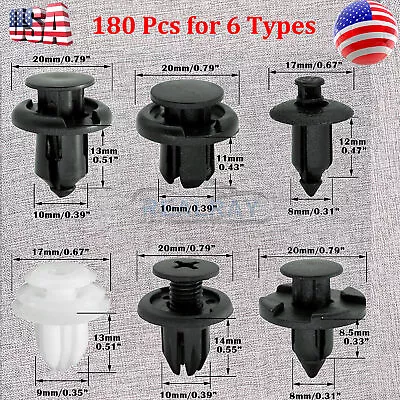 30Pcs Front Bumper Fender Moulding Grille Clips Fastener For Honda 91503-SZ3-003 • $13.99