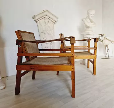 Pair Of Vintage Teak Plantation Armchairs Circa 1970 • £1850