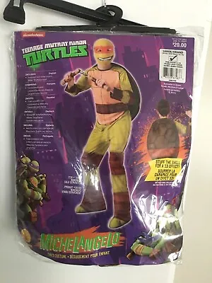 TMNT Michelangelo Costume Size L Jumpsuit & Shell Teenage Mutant Ninja Turtles • $23.99