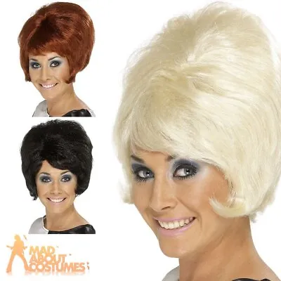 £11.99 • Buy Beehive Wig Auburn Blonde Black 50s 60s 70s Ladies MOD Fancy Dress