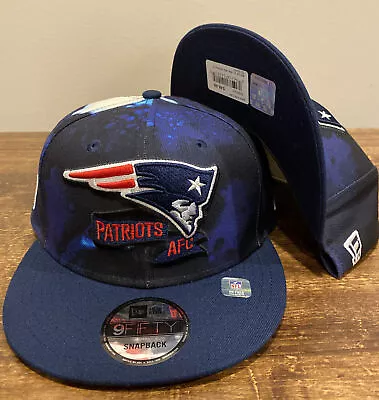 New Era Men's New England Patriots Sideline Ink Dye 9Fifty Blue Adjustable Hat • $25.49