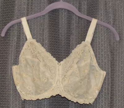 #47 Wacoal Renaissence Rose Underwire Bra  85720  Size 34DDD Nude • $21.99