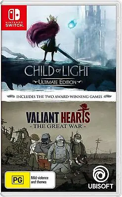 Child Of Light Ultimate Edition + Valiant Hearts The Great War Nintendo Switch • $78