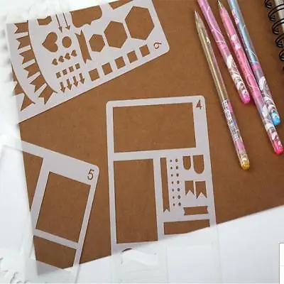 $7.26 • Buy 12/20x Bullet Journal Stencils Plastic Planner Stencils DIY Drawing 8C