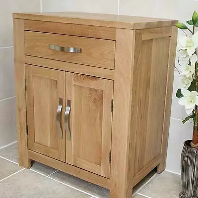 Bathroom Furniture | Solid Oak Vanity Cabinet | Cupboard Storage Unit 700mm • £399