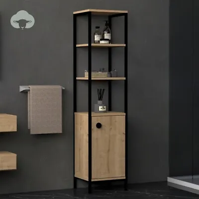  Brown High/TallBoy Bathroom Cabinet Free Standing UK Seller - Kayrana Ruby • £145