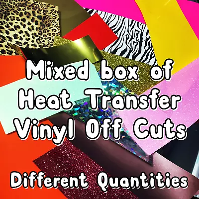 HTV Heat Transfer Vinyl Off Cuts Scraps Tshirt Craft Scrapbook BUNDLE • £2.99