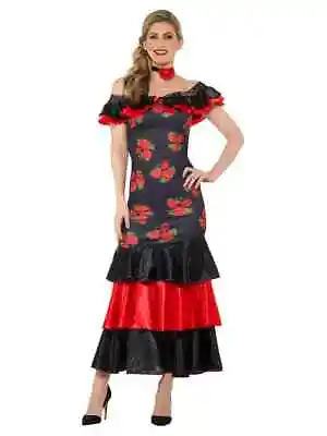 Flamenco Lady Costume Spanish Dancer Latin Spain Senorita Rumba Mexican Dress • $31.50