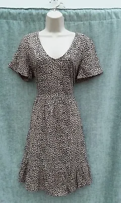 Teaday Dressanimal Printswinglindy30s40s70s80s Vintage Stylesize 12-14 • £6.99