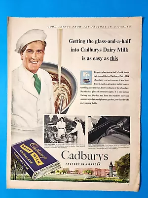 1950's Magazine  Print AD  CADBURYS  Milk Chocolate  Vintage Advertising-APA5 • $19.95