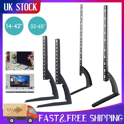 14 -65  Universal Table Top TV Stand Base VESA Pedestal Mount Bracket LCD LED 3D • £13.99