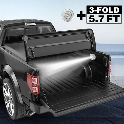 Soft 5.6/ 5.7ft Tri-Fold Tonneau Cover Truck Bed For 2009-2023 Dodge Ram 1500 • $139