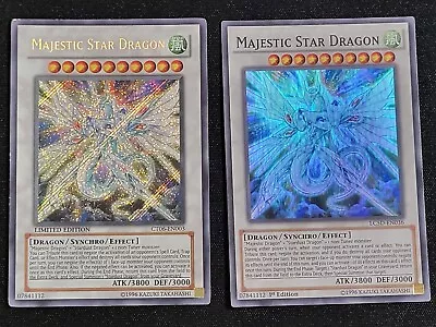 YuGiOh Majestic Star Dragon Limited 1 Secret Rare CT06-EN003 1 Super LC5D-EN036 • $9.99