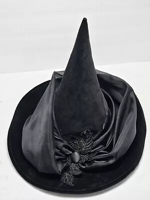 Evercrumbly & Witch MARLENE Black Velveteen Hat 22 1/2 Handmade Halloween 2019 • $74.99