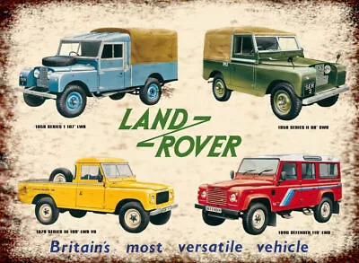 Land Rover Over Advertising Vintage Look Retro Style Metal Sign Bar Pub Mancave • £5