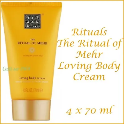 RITUALS The Ritual Of Mehr Loving Body Cream 4 X 70ml NEW Energise Your Soul • £27.49