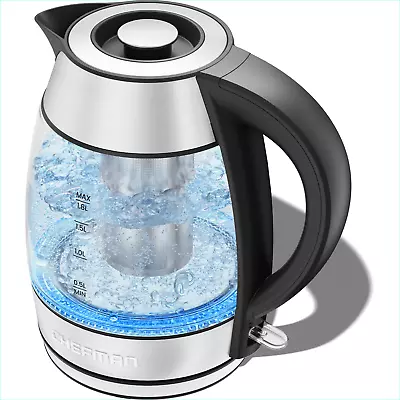 Chefman Electric Glass Kettle Removable Tea InfuserFast Boiling 1.8L • $22.07