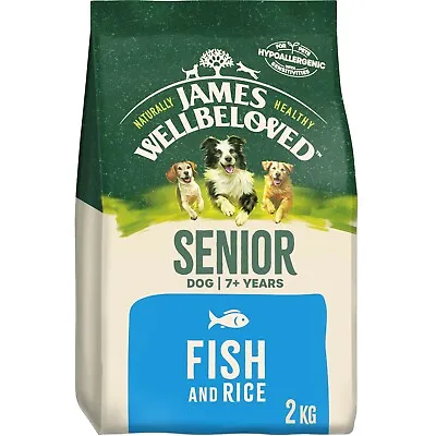 James Wellbeloved Senior Fish And Rice Dry Dog Food 2kg • £13.50