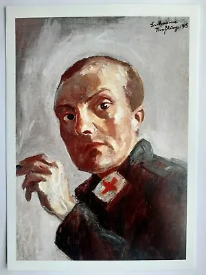 Art POSTCARD Art- Max Beckman 1915  Self-Portrait As Medical Orderly  Oil Canvas • $11.14