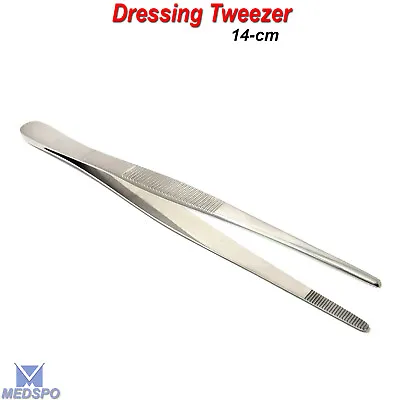 Medical Thumb Tweezers Cotton Dressing Forceps Serrated Tip Surgical Tools CE • $6.99