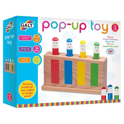 Galt Toys Wooden Pop Up Toys BABY/Toodler/Child Classic Wooden Educational Toy • £12.99