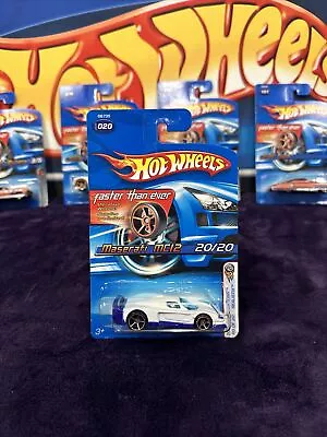 2005 Hot Wheels 1st Editions Maserati MC12 Card #020 FTE Wheels 20/20 White • $21.99